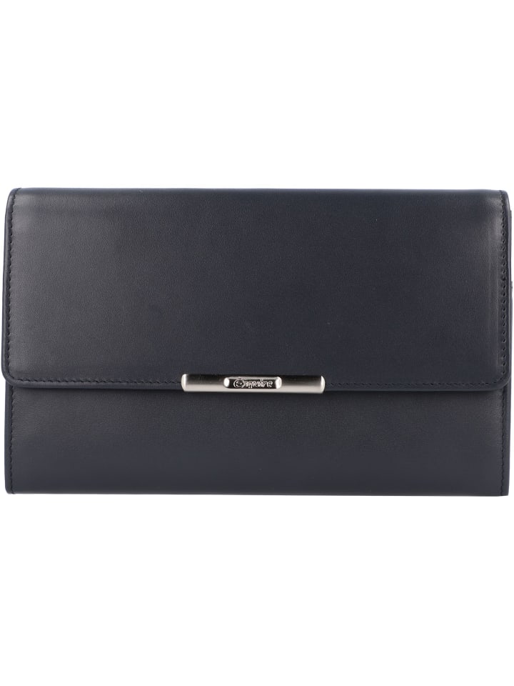Helena Geldbörse Leder 18 cm blau