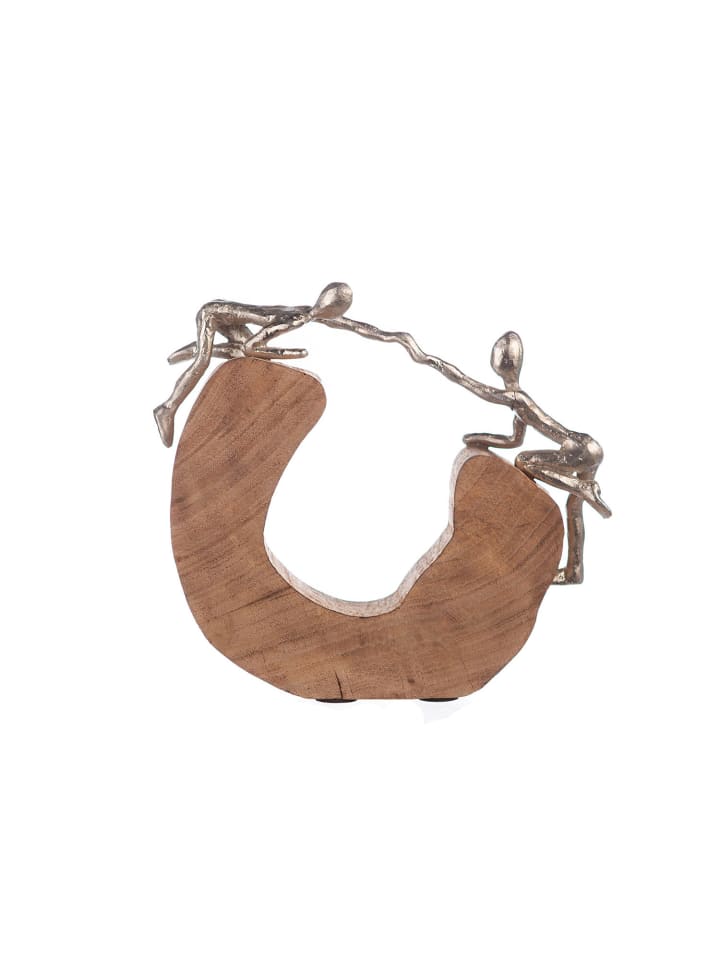 Skulptur Support naturfarben, silberfarben - (H) 24 cm