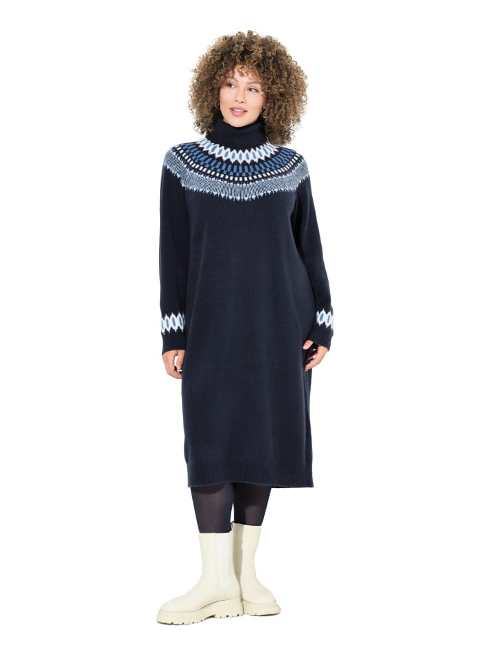 Strickkleid in tintenblau