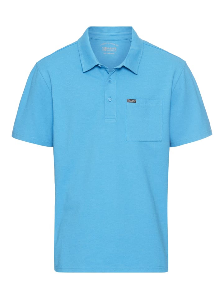 Poloshirt in türkis melange
