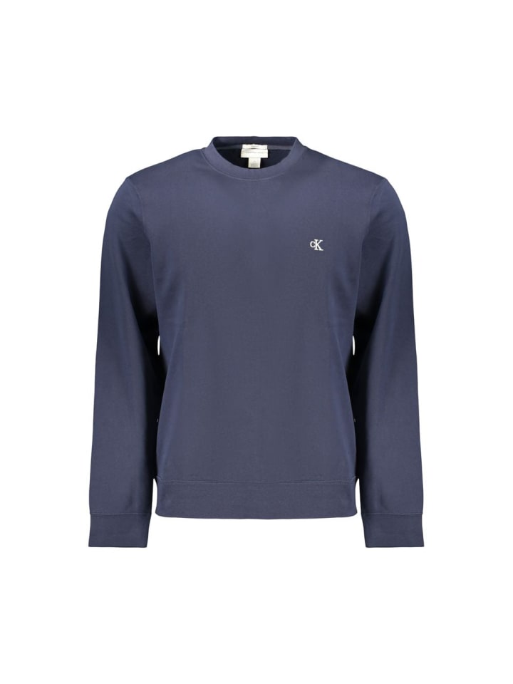 Blau Baumwolle Herren Sweatshirt