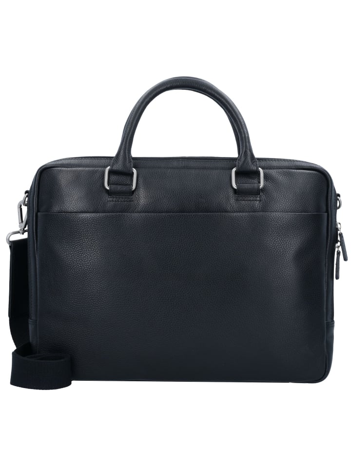 Berlin Aktentasche Leder 39 cm Laptopfach schwarz