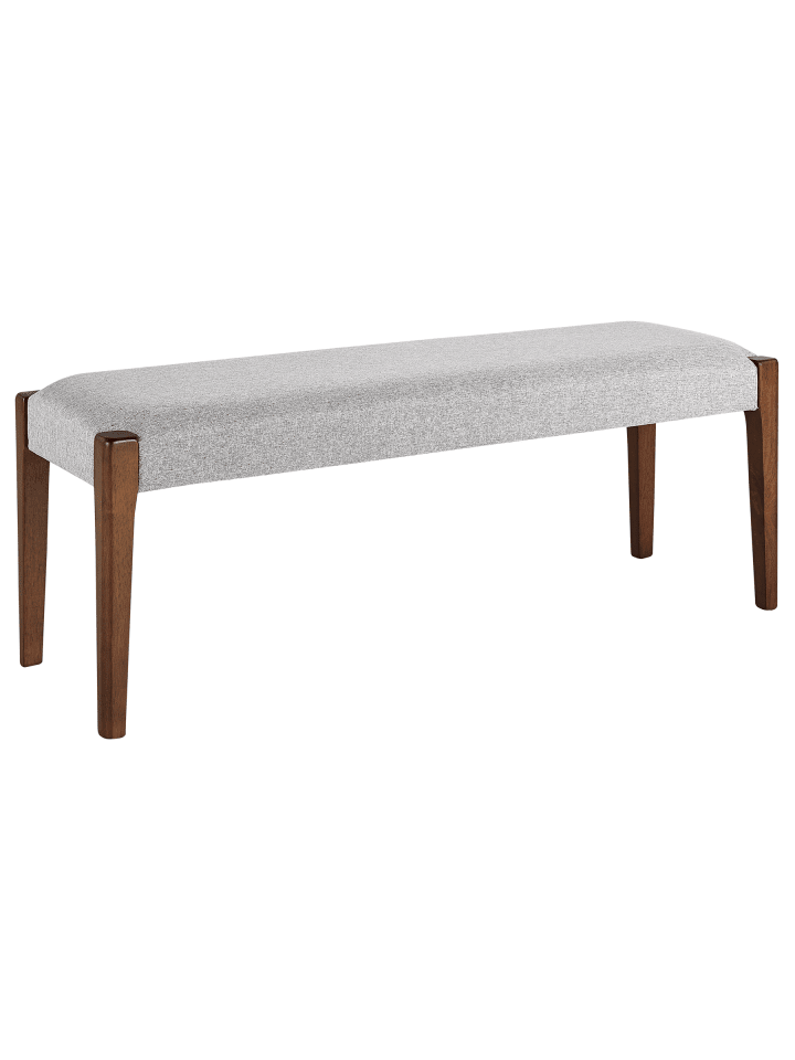 Bettbank ELYRIA in Grau/Braun - (W) 122 x (H) 48 x (L) 40 cm