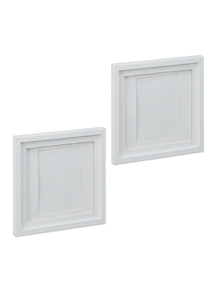 2 x Bilderrahmen in Weiß - 25 x 25 cm