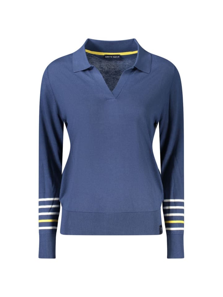 Blau Viskose Damen Pullover