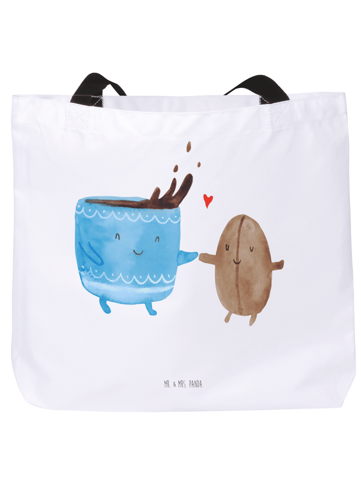 Tasche Kaffee Bohne ohne Spruch in Weiß