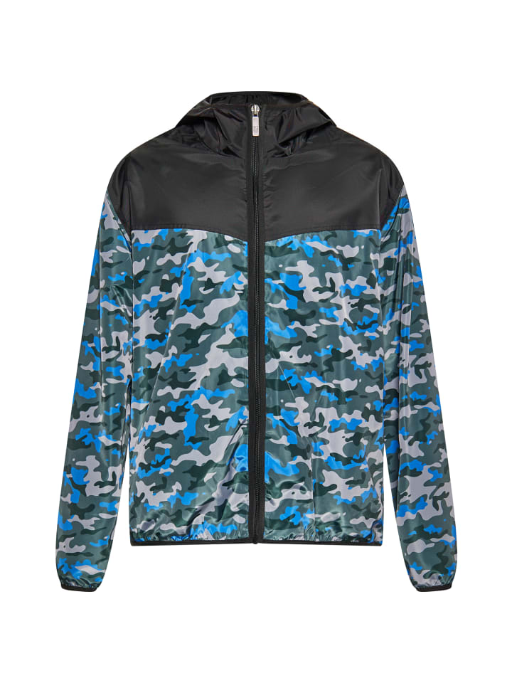 Herren Blouson in Blau Camouflage