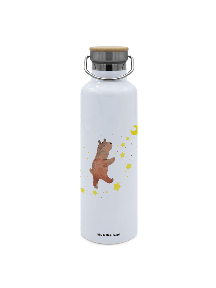 Trinkflasche Bär Träume ohne Spruch in Weiß