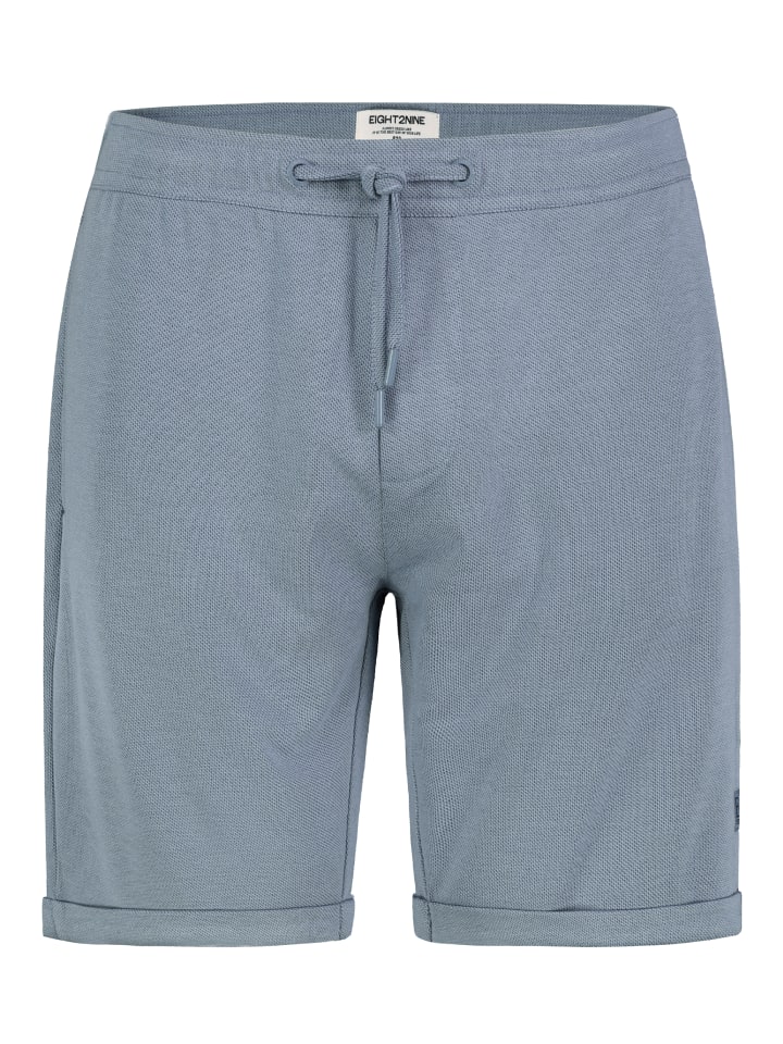 Lässige Shorts Elastischer Bund Seitentaschen in Blau