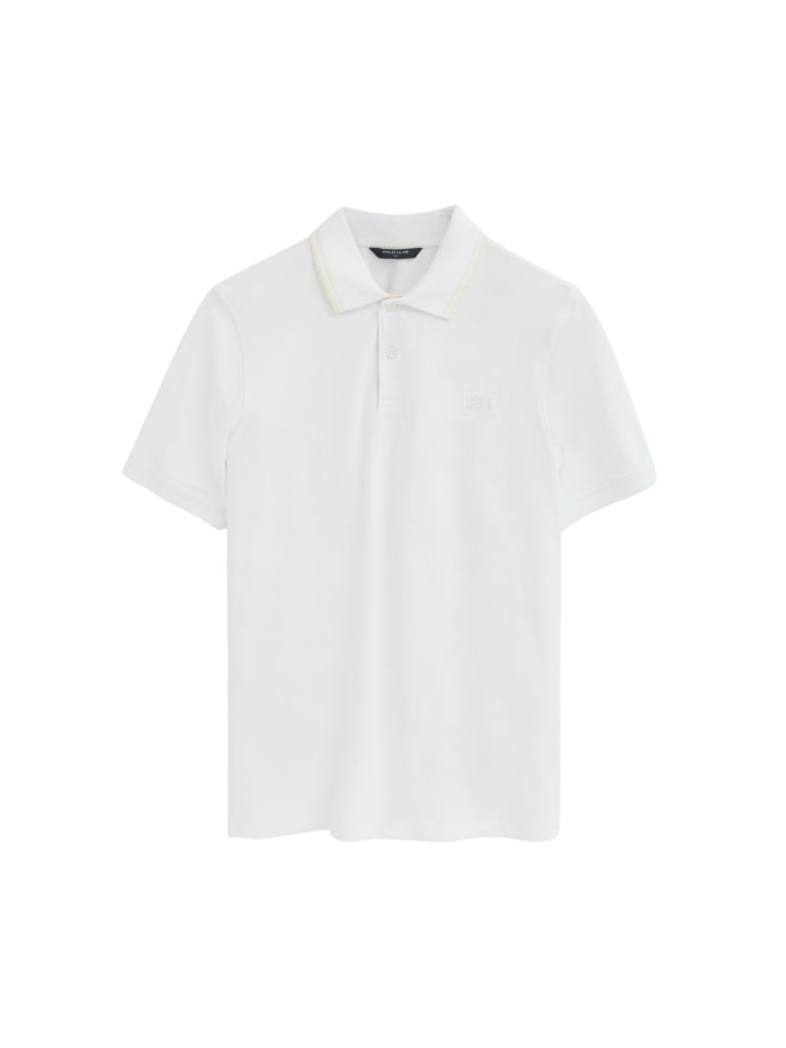 Poloshirt MAN BLOCK PORTOS POLO SHIRT SHORT SLEEVE LOOSE FIT in weiß
