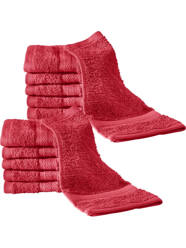 Frottier Seiftuch 12er-Pack Chicago in rot