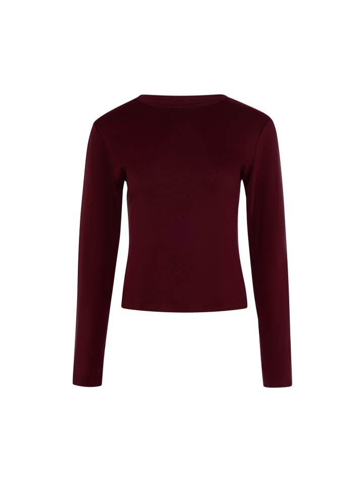 Women Longsleeve in WINE RED