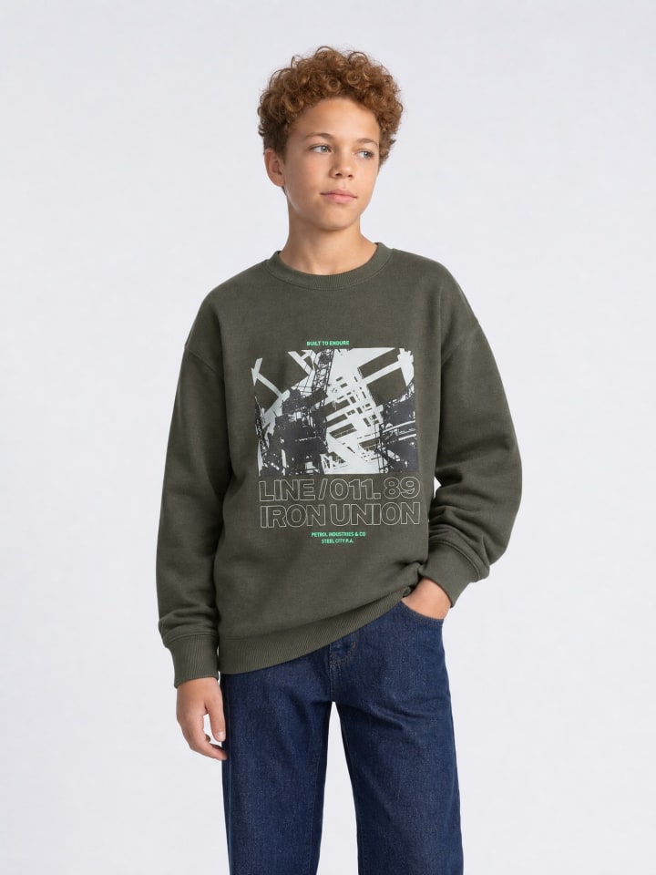 forgebrook Sweatshirt mit Grafik-Print in Schwarz