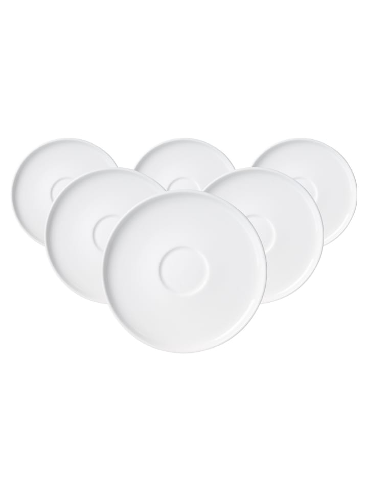 6er Set Teeuntertassen Skagen in Weiß ø 14 cm
