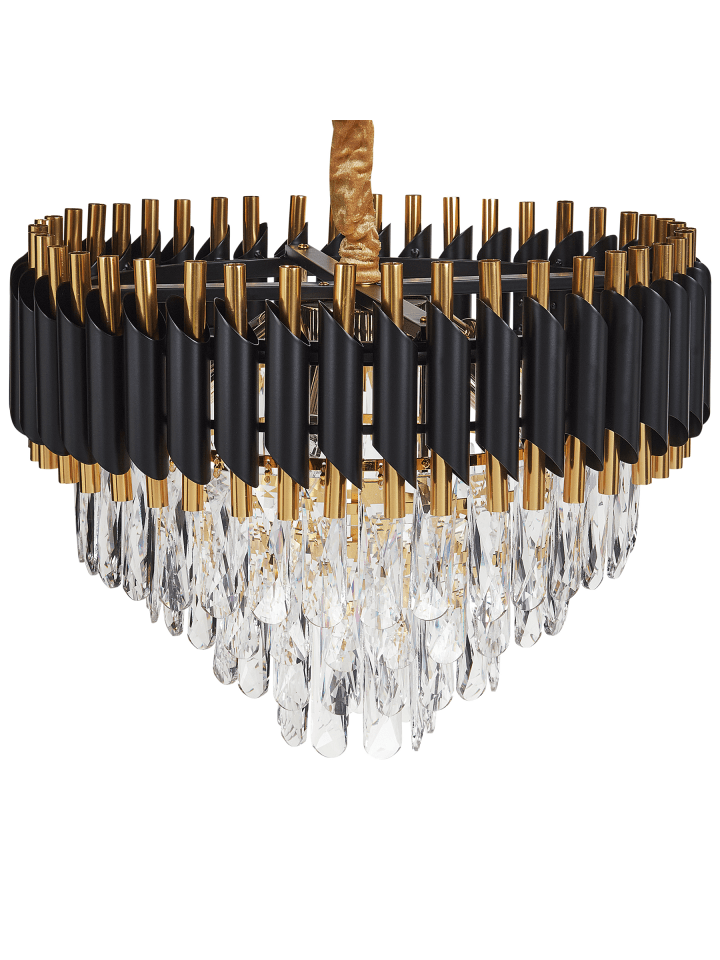 Pendelleuchten ABELLAS in Gold/Schwarz - (W) 50 x (H) 118 x (L) 50 cm