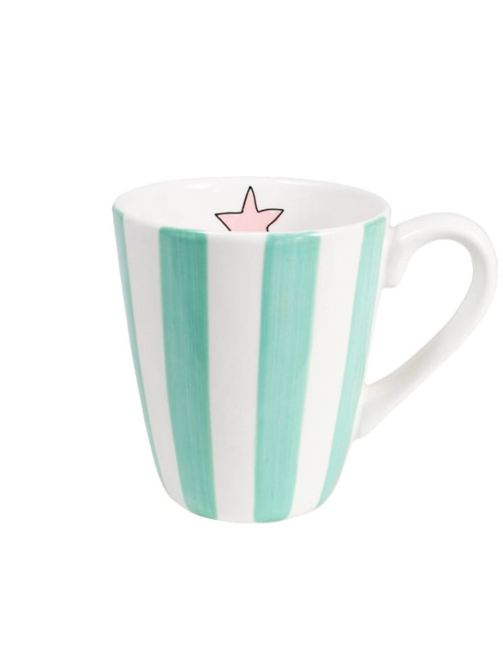 Becher Mint Streifen in Minze - 350 ml