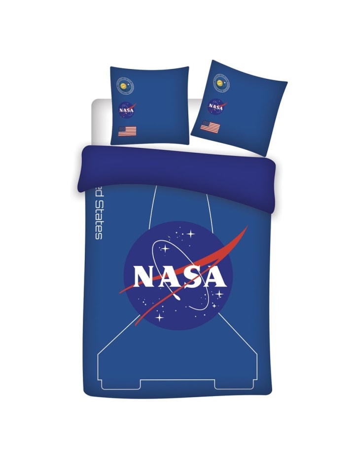 2-tlg.Set: Bettwäsche NASA in Blau