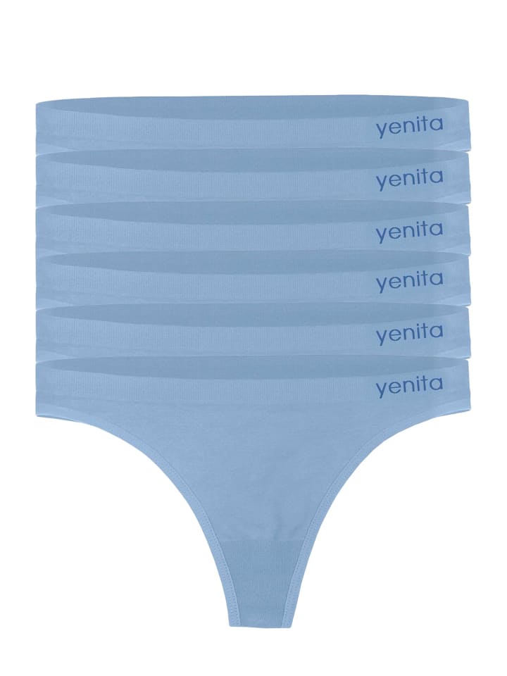 6er Pack Seamless Basic String in blue fog