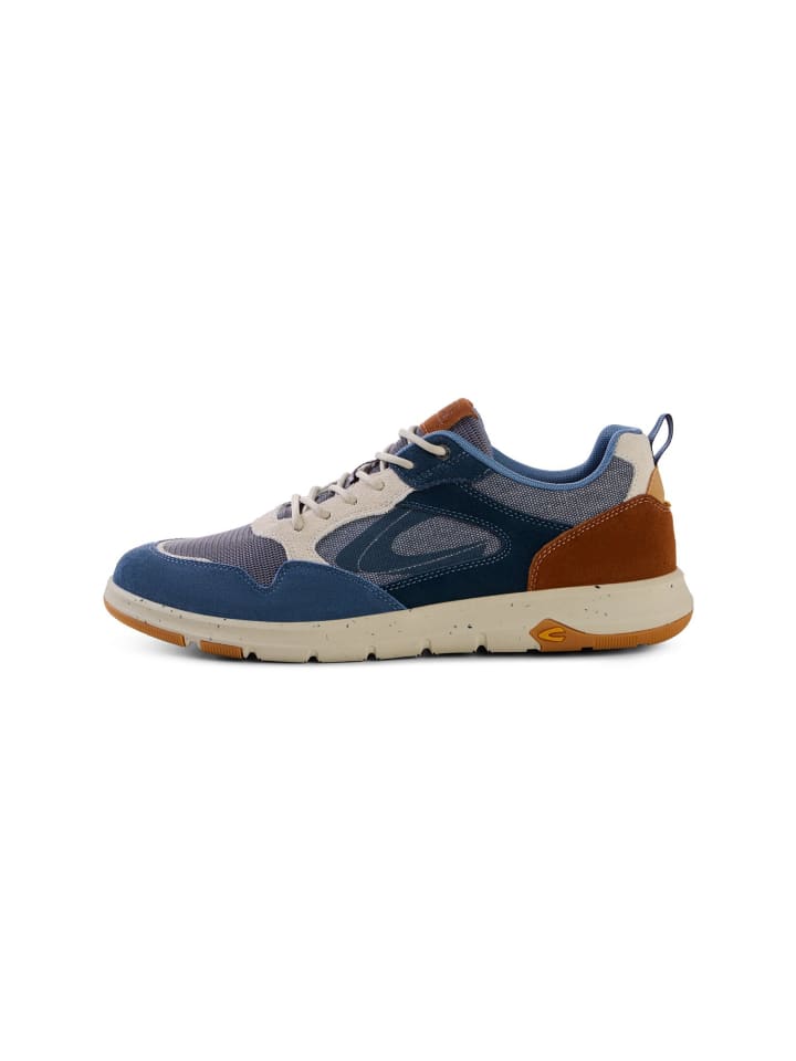 Leichte Sneaker aus Leder und Textil in Blau