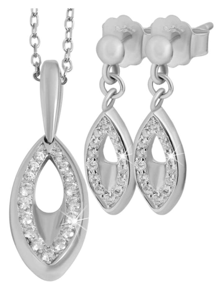 Damen Anhänger – Anhänger aus 925 Silber mit Zirkonia in silber