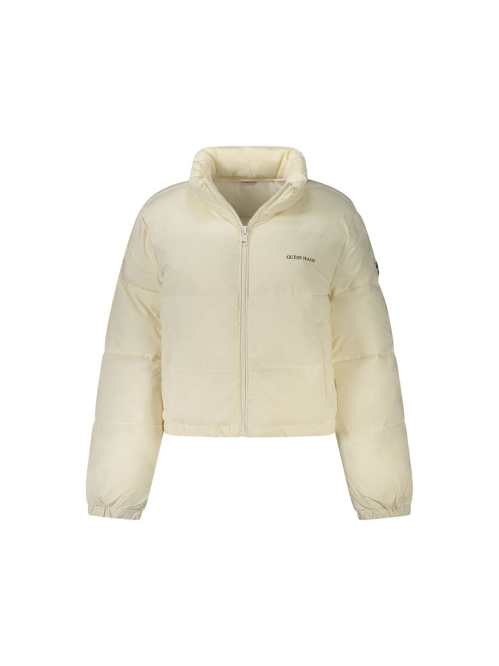 Weiß recycelt Polyester Damen Jacke