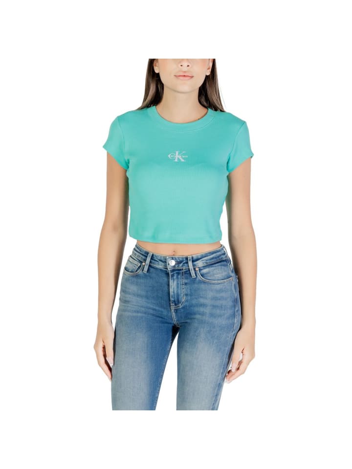 Türkis Baumwolle T-Shirt