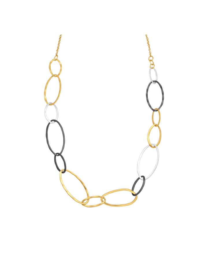 Halskette mit 18 Karat Gelbgold-Finish – Lingi
