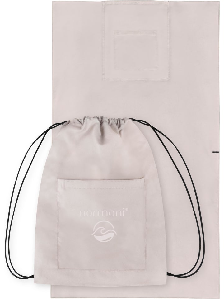 Badehandtuch mit Rucksackfunktion in Pink