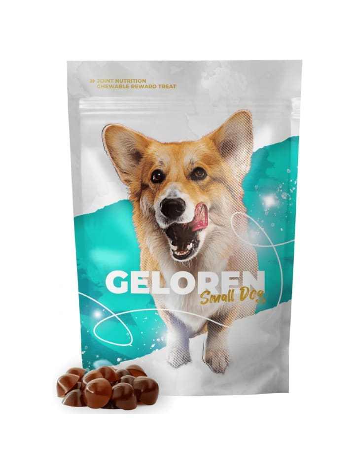 Gelenkpflege Geleebohnen Leckerli für kleine Hunde 60 Stück, in Braun