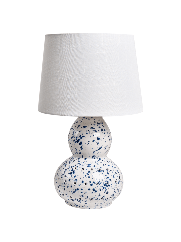 Tischleuchten MACAL in Weiß/Blau - (W) 28 x (H) 46 x (L) 28 cm