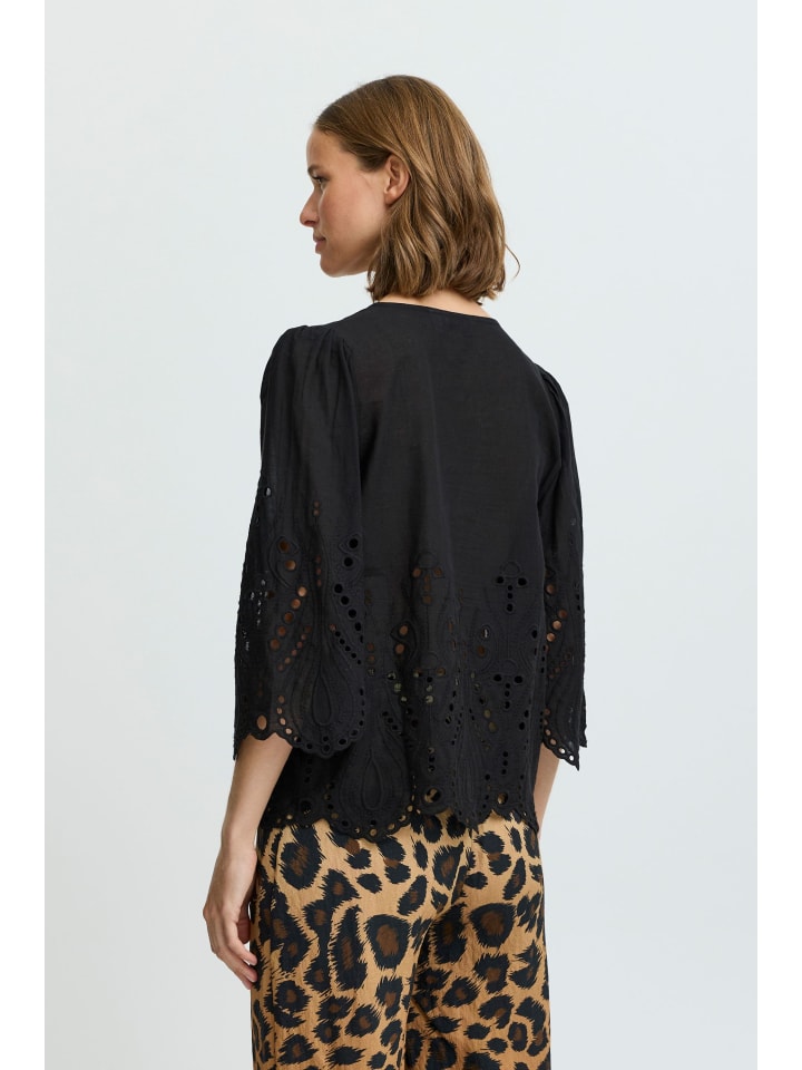 BYINGELISS BLOUSE - LIGHT WOVEN A-shape in Black