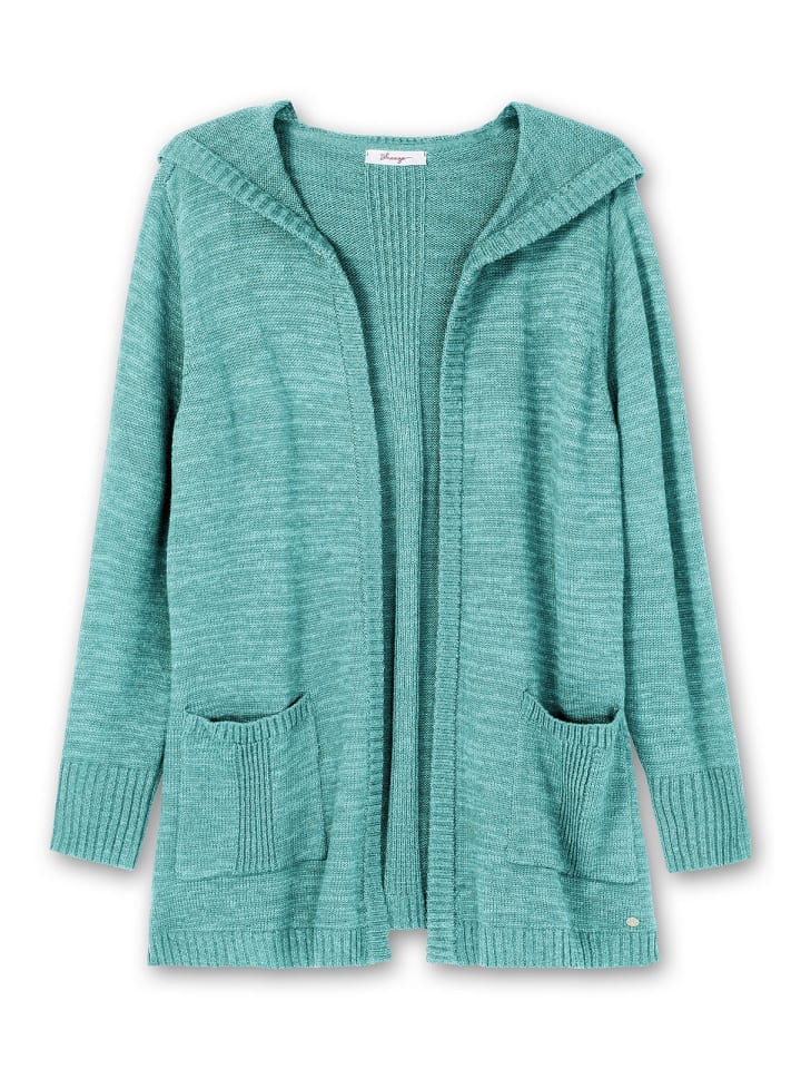 sheego Kapuzenstrickjacke in kaufen | meliert aqua limango günstig