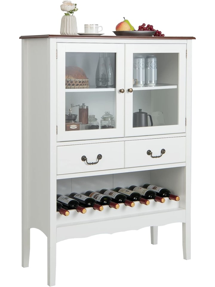 Weinschrank 90 x 40 x 126,5 cm in Weiß