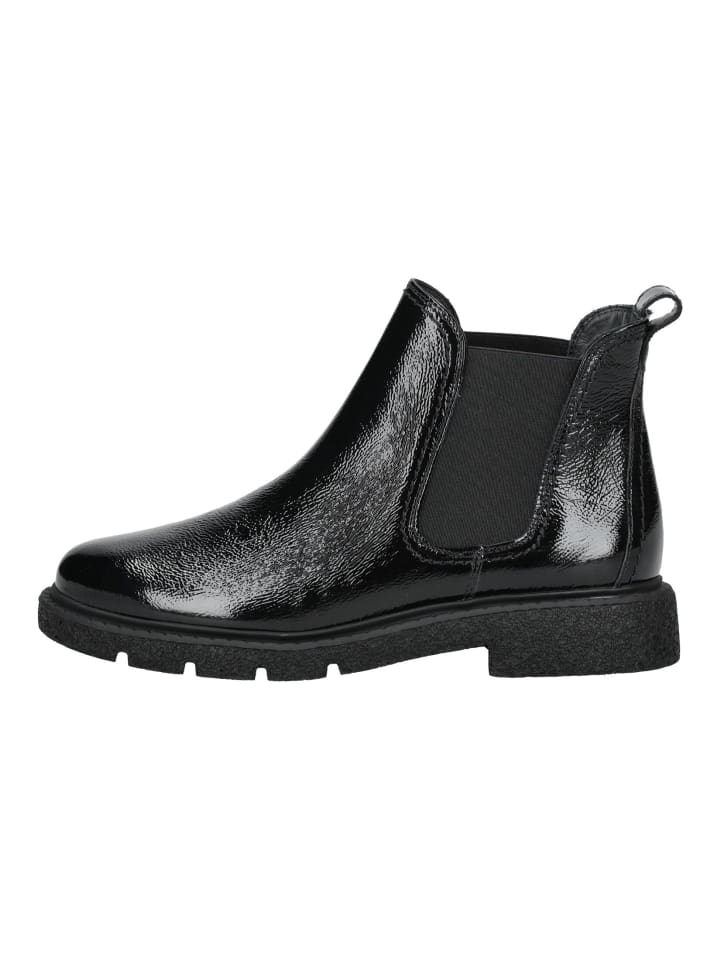 Stiefelette Schwarz Lack