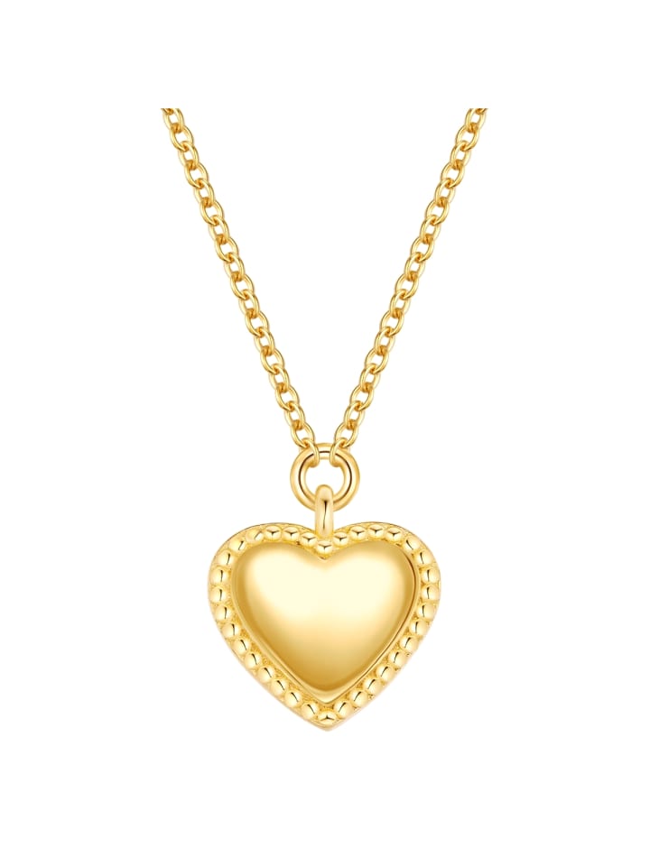 Halskette Herz aus Sterling Silber in gelbgold