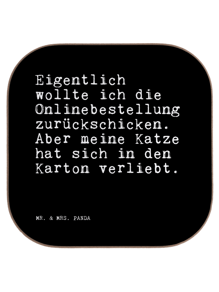 Bierdeckel Eigentlich wollte ich die... mit Spruch in Schwarz