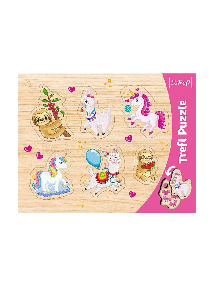 6 Teile Puzzle Einhörner Lamas Faultiere Spaßiger Puzzlespaß in mehrfarbig