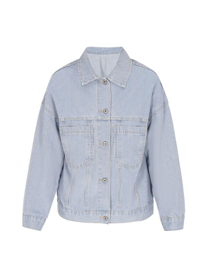 Women Jacket in Blue Stripes