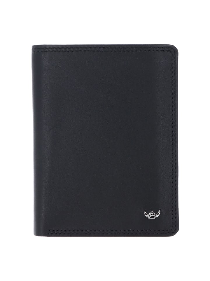 Polo Geldbörse RFID Schutz Leder 12 cm schwarz