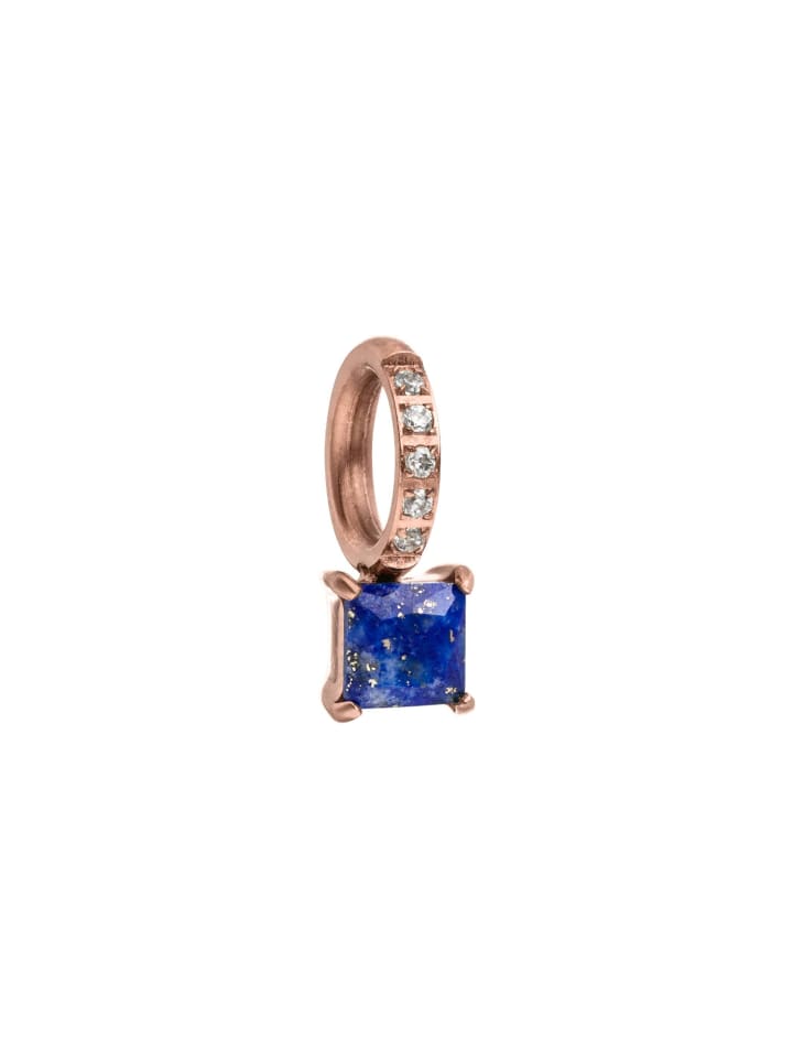 Charm Geburtsstein September Lapislazuli Rosegold