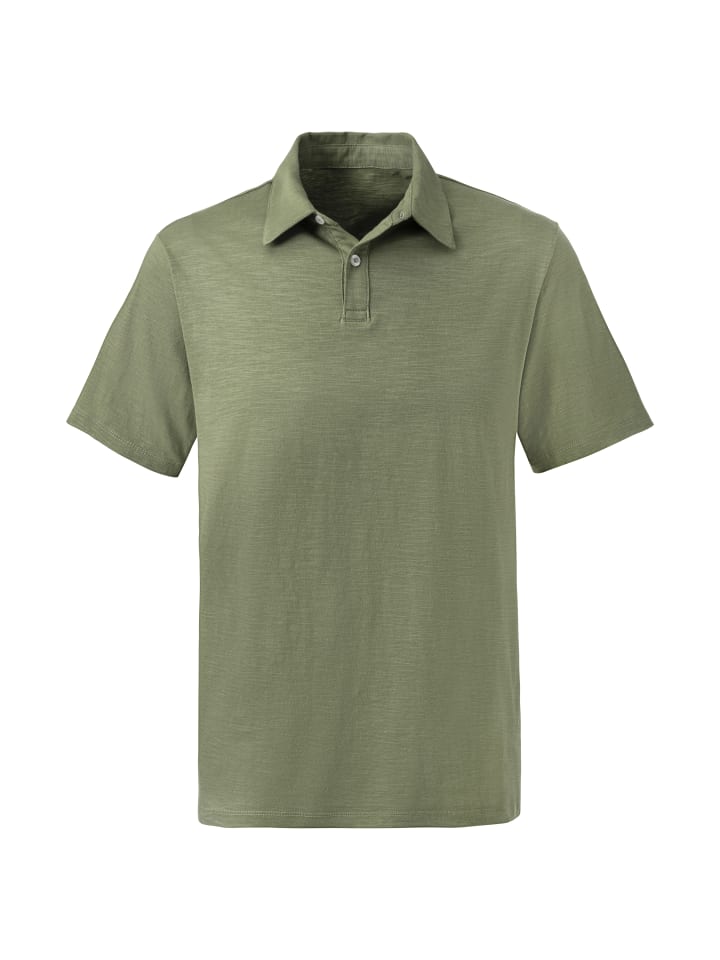 Poloshirt in khaki / blau