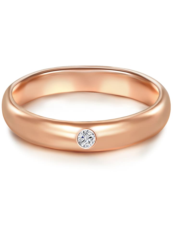 Ring aus Sterling Silber mit Zirkonia in roségold