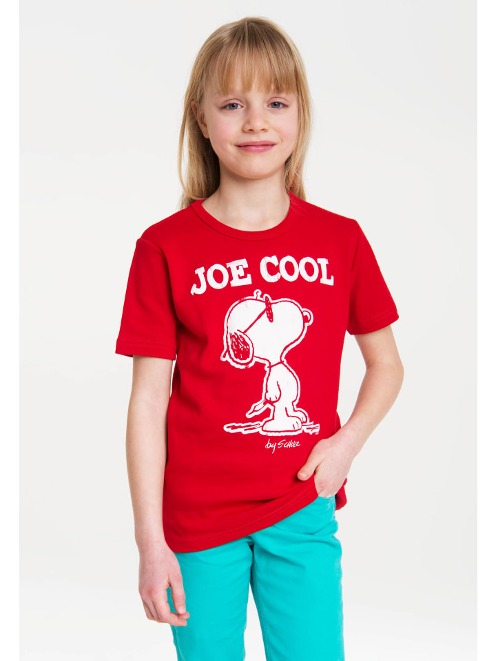T-Shirt Snoopy - Peanuts - Joe Cool in rot