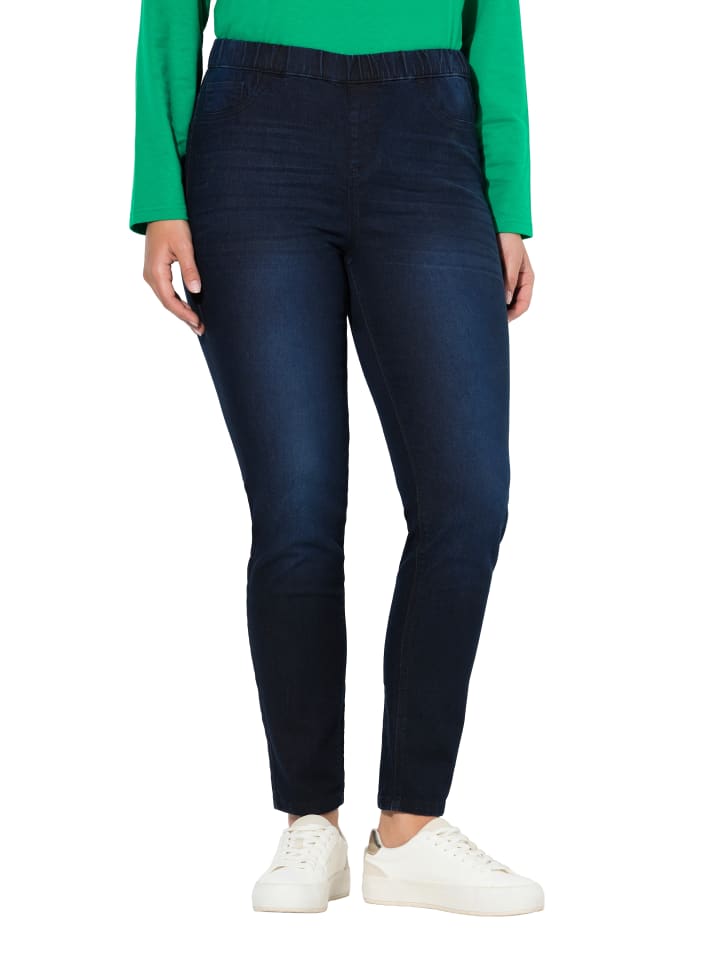 Jeggings in dark blue denim