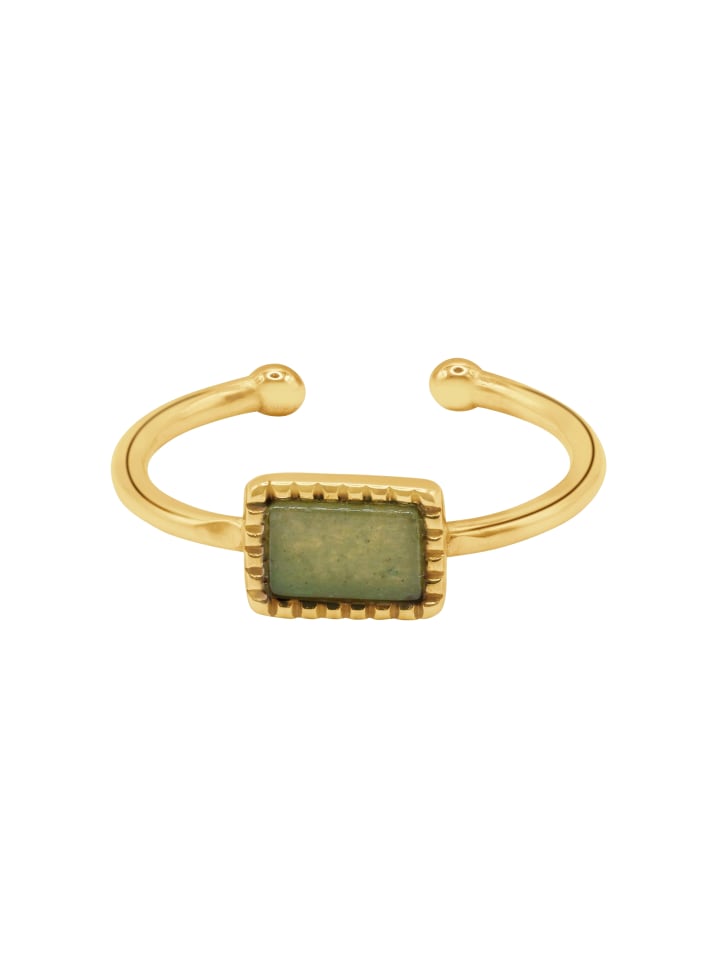 Ring mit Stein Damen Picto goldfarben in goldfarben