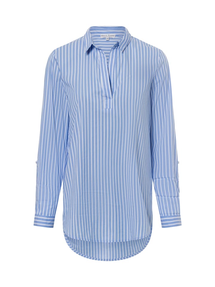 Bluse in hellblau weiß