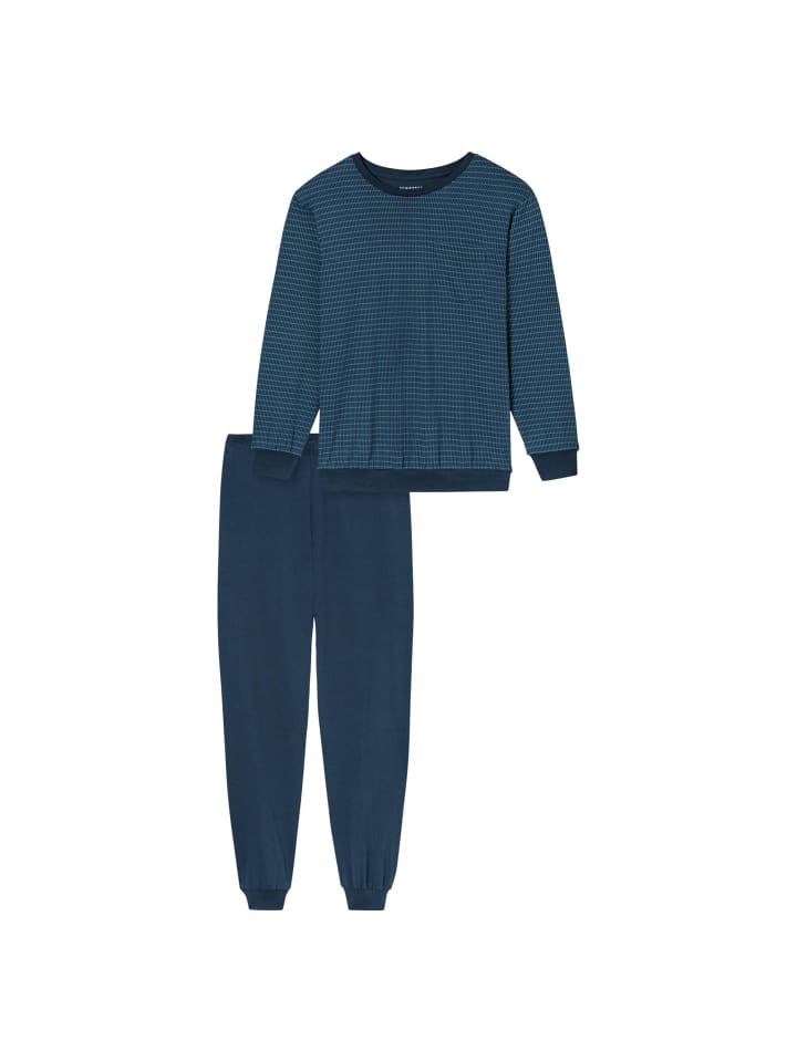 Pyjama in Blau/Dunkelblau