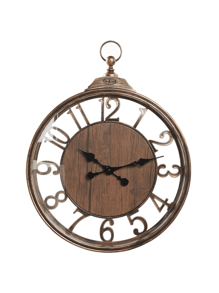 Wanduhr ALCOBA in Braun - (W) 40 x (H) 52 x (L) 5 cm