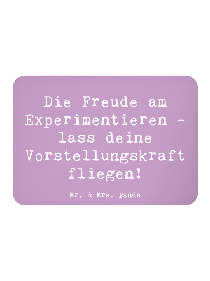 Magnet Spruch Die Freude am Experimentieren mit... in Lavendeltraum