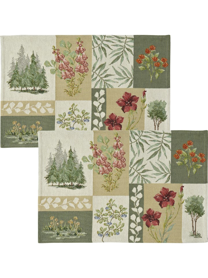 Baumwollmischung, Gewebt, Gobelin Tischset 2er-Pack Huron Patch in bunt